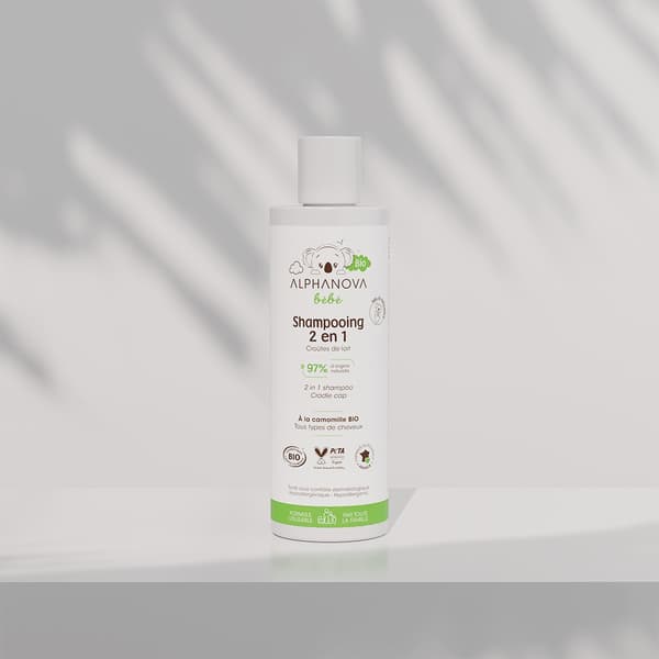 Alphanova Bebe Bio Gentle 2-i-1 Schampo för spädbarn, 200 ml