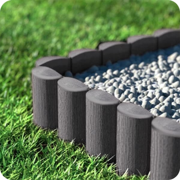 Havepalisade græskant plasthegn 280 x 24 cm antracit