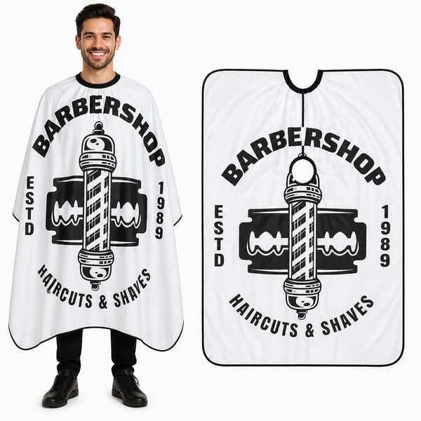 Barbermantel för en stor hårsalong