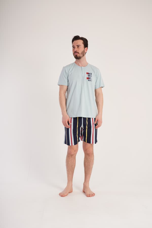 Herrpyjamas i bomull med korta ärmar Vienetta XL