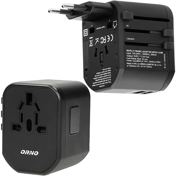 Universal rejseadapter USA UK USB-oplader til stikkontakt