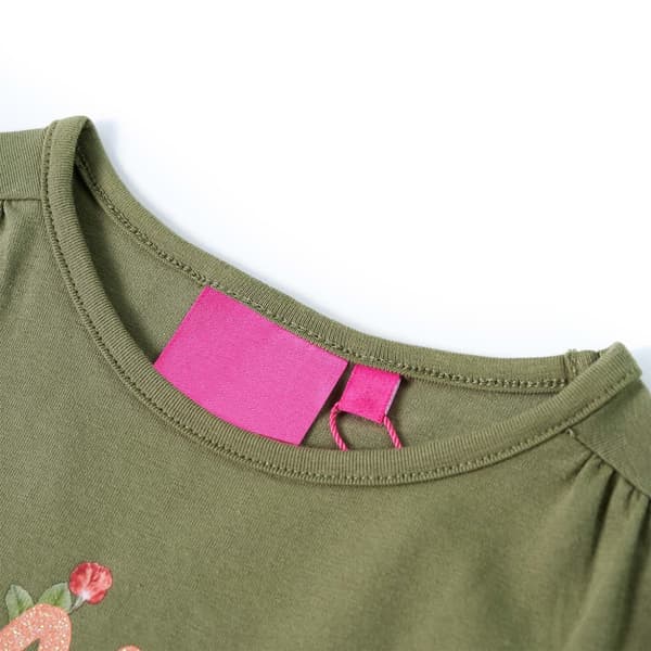 Barn långärmad t-shirt, khaki, 104