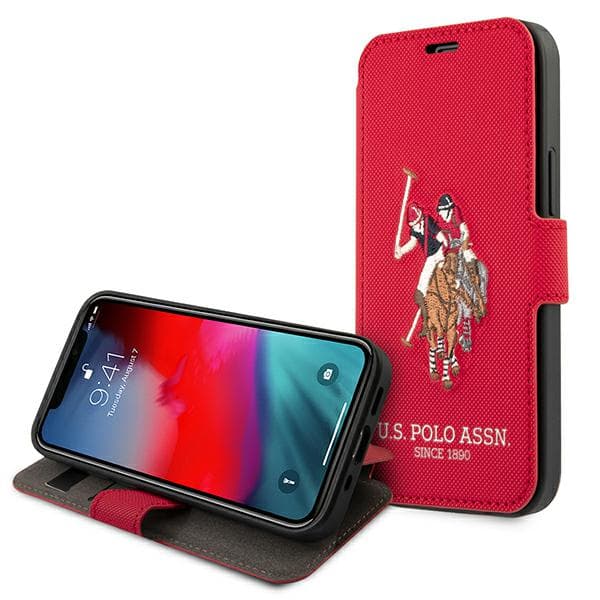 US Polo Polo Embroidery Collection-etui til iPhone 12 Pro Max, rød