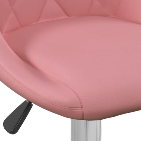 vidaXL Rosa sammetsbarstol
