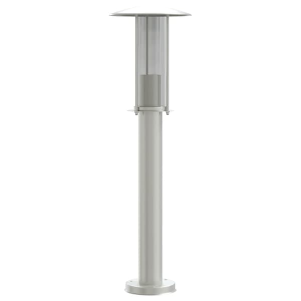 vidaXL havelampe sølv 60 cm rustfrit stål