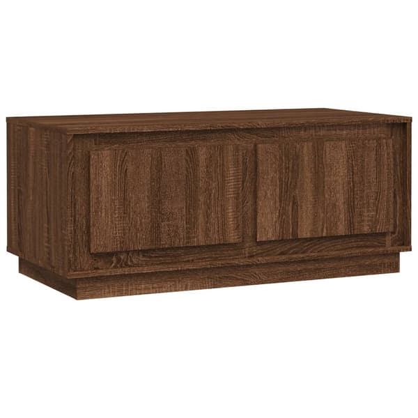 vidaXL sofabord brunt egetræ 102x50x44 cm