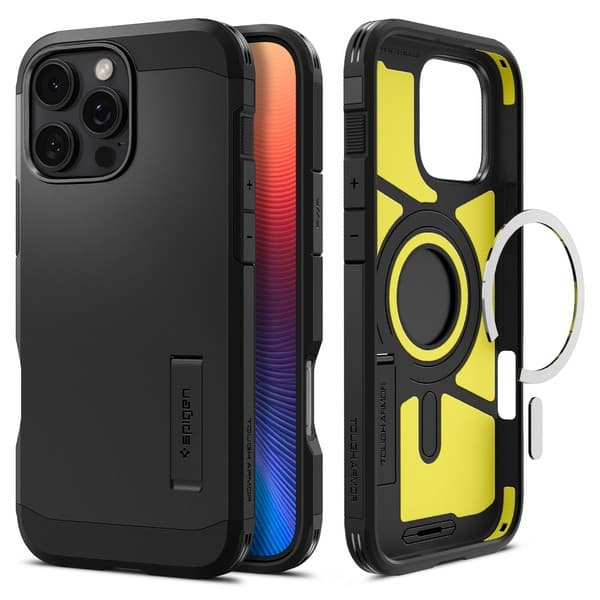 Spigen Tough Armor MagSafe-etui til iPhone 16 Pro, sort