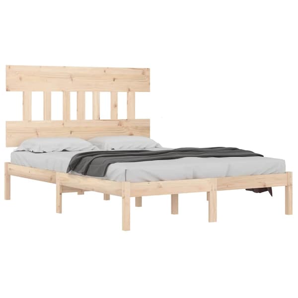 vidaXL Sängram massivt trä 200x200 cm