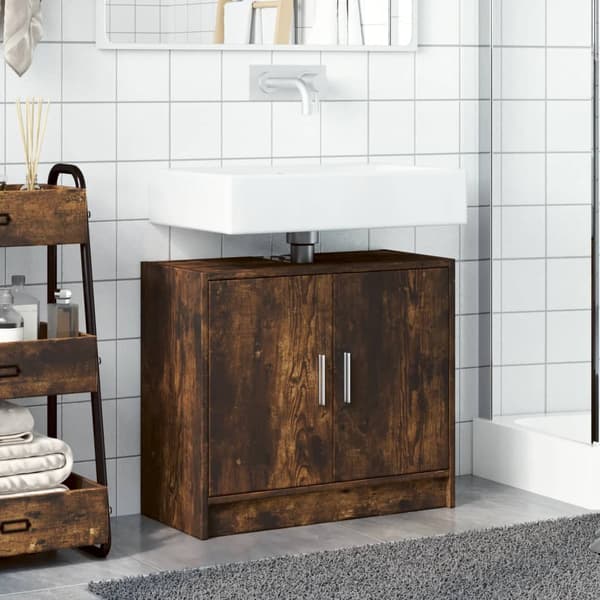 vidaXL vaskeskab røget eg 63x29x55 cm