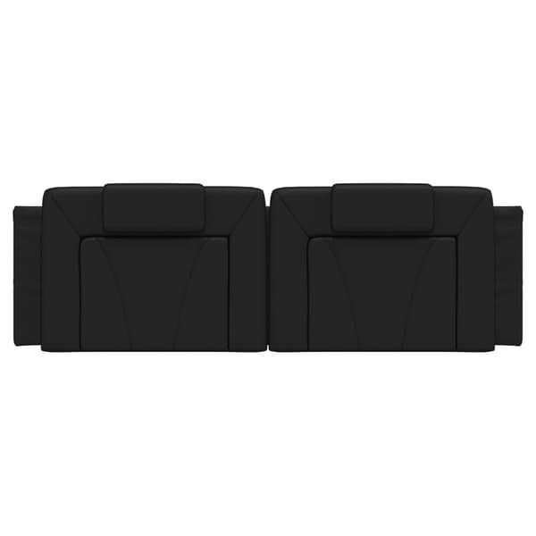 vidaXL hovedgærdehynde, sort, 160 cm, kunstlæder