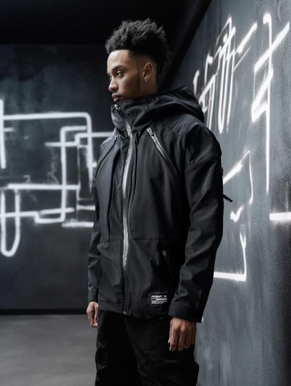 Techwear miesten Black Point X Base Active Tech XL -takki