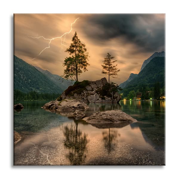 Lærredstryk Natur Storm 50x50 cm