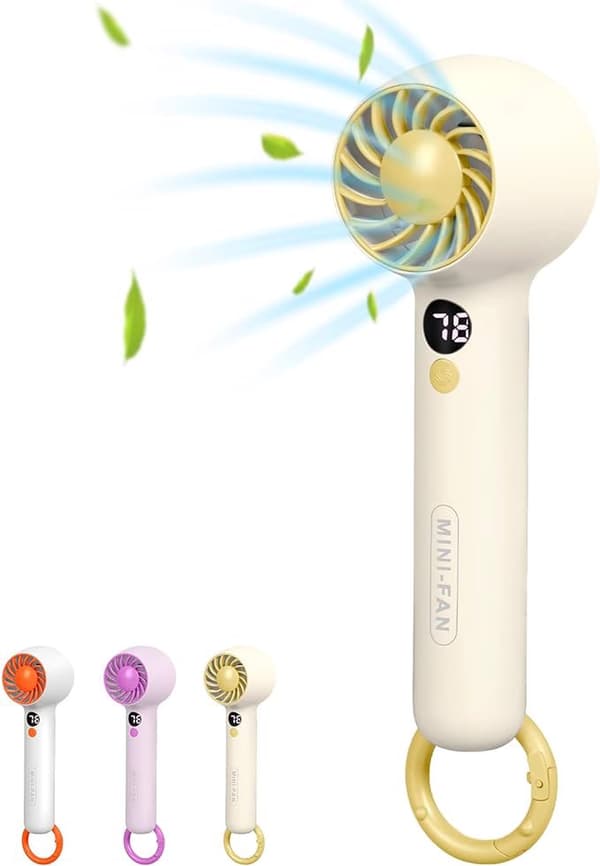 Mini lommevifte beige
