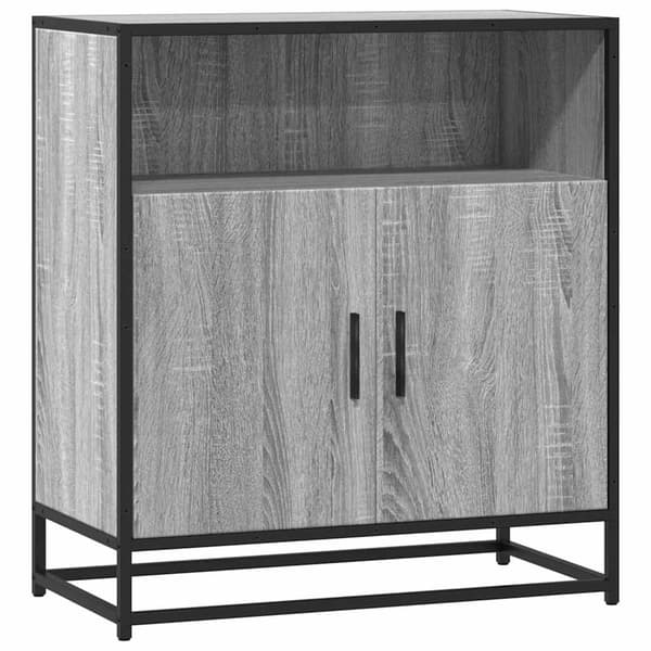 vidaXL kommode, grå Sonoma-eg, 68x35x76 cm, træbaseret materiale