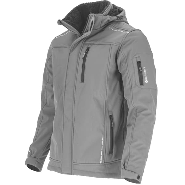 ISOLERAD SOFTSHELLJACKA MED HUVA, GRÅ, "XL", CE, LAHTI