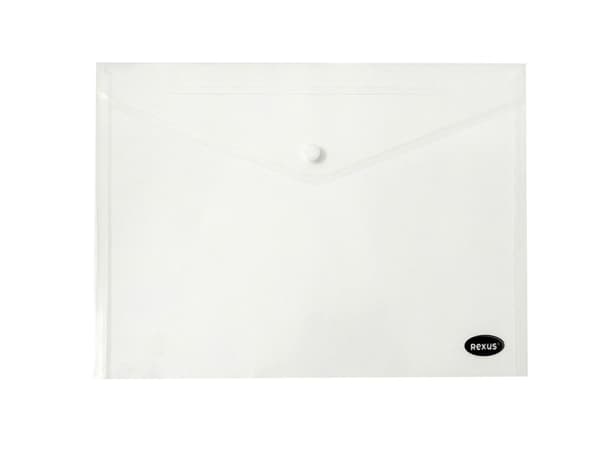 A5 PVC transparent kuvertmappe med trykknaplukning