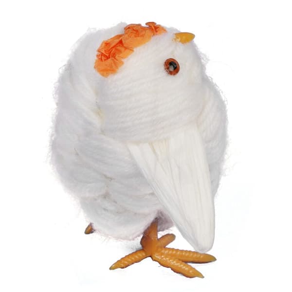 Ullkyckling figur 10 cm påskehvid