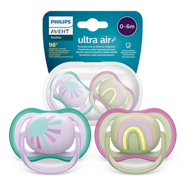AVENT SCF085/59 Ultra Air Napp 0-6m sol/regnbåge flicka