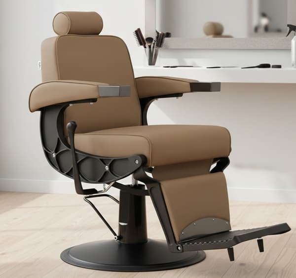 Hydraulisk barberstol til Olix frisørsalon