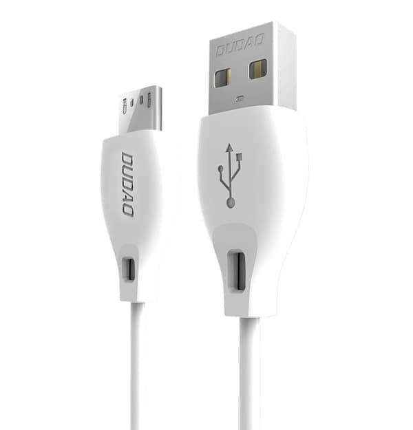 USB - mikro-USB-kabel 2.4A 2m hvid