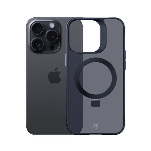 3mk Smoke Case Mag&Stand cover til iPhone 15 Pro Max