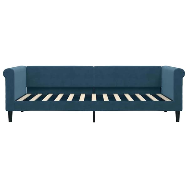 vidaXL Dagbädd blå 90x200 cm klädd i sammet