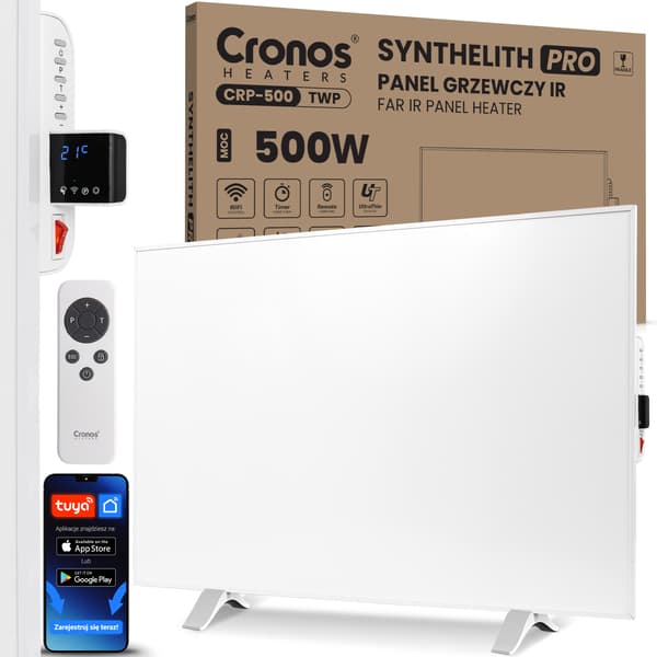 IR-värmepanel CRONOS Synthelith PRO CRP-500TWP Vit