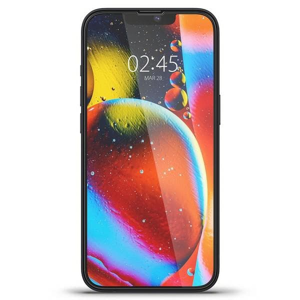 Spigen Glas.tR Slim Cover Glas til iPhone 16e / 14 / 13 Pro / 13, Sort