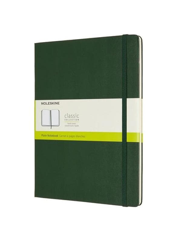 Klassisk XL notesbog 19x25 glat myrtegrøn