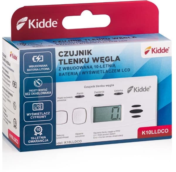 Kidde K10LLDCO kolmonoxiddetektor (KID-K10LLDCO)