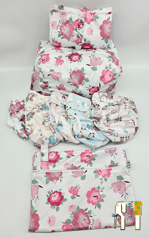 NappiMe PEONY bambuinen kangasvaippasetti