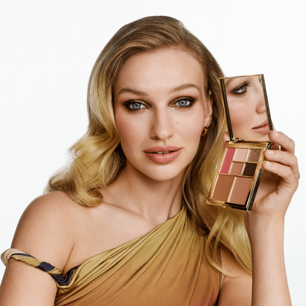 Ögonmakeup och ansiktskontureringspalett