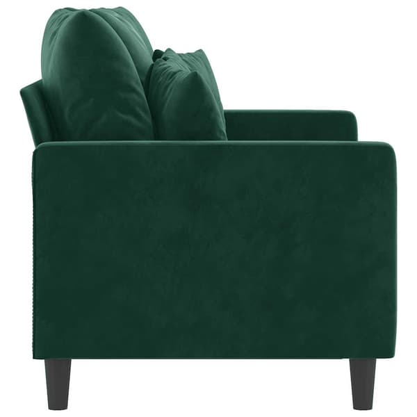 vidaXL 2-sitssoffa mörkgrön 120 cm klädd i sammet