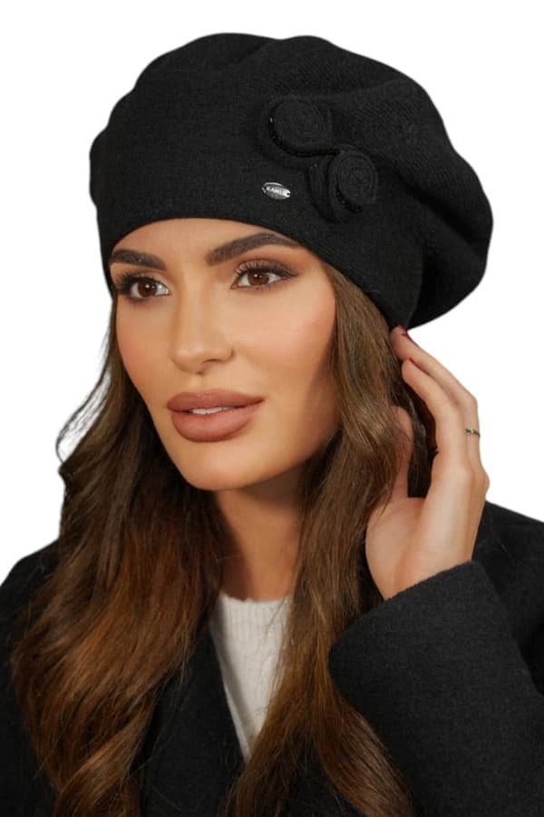 Kamea-Bara Dame Vinteruld Baret Sort