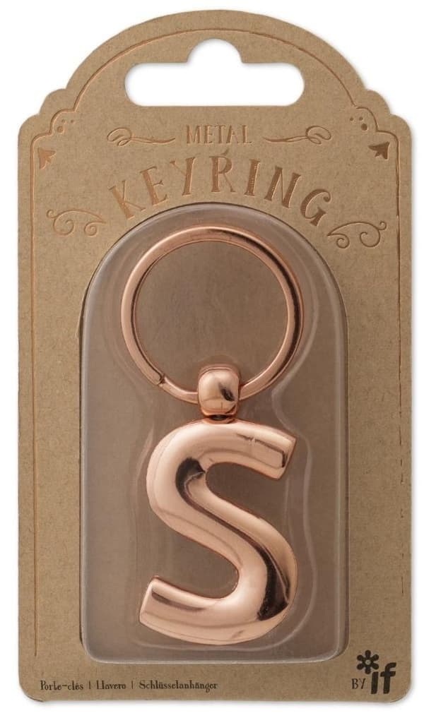 Metallnyckelring bokstaven S