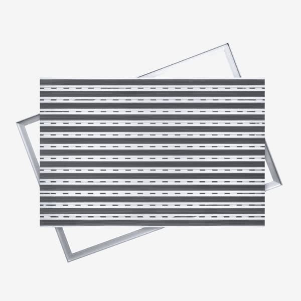 POLENTEX ALUMINIUM DÖRRMASTER GRÅ GUMMI: 80x50, 12mm MED KARM