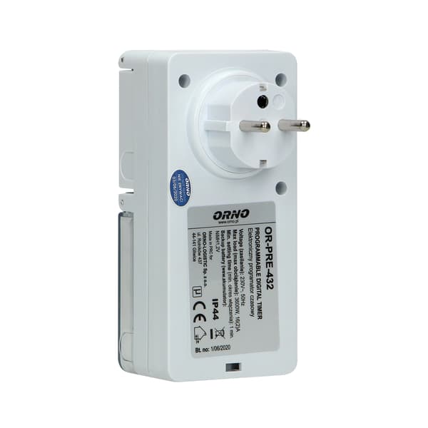 Extern elektronisk timer LCD-display IP44-brytare