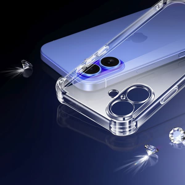 Bright Cushion CA101 Skyddsskal till iPhone 16 Plus - Transparent