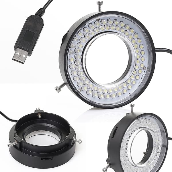 Techrebal justerbar 72x LED-belysning til mikroskop
