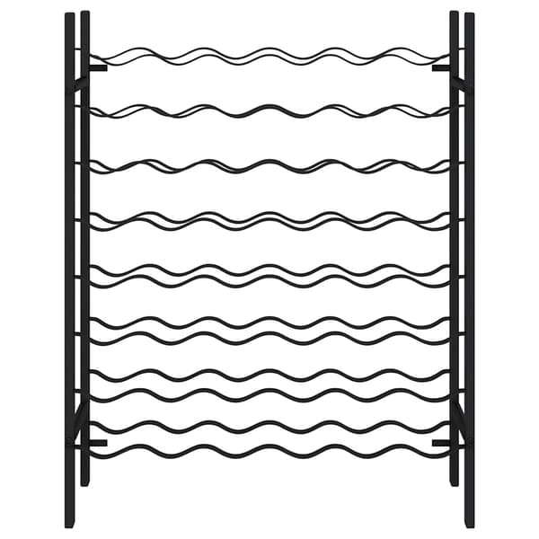 vidaXL vinreol til 48 flasker sort metal
