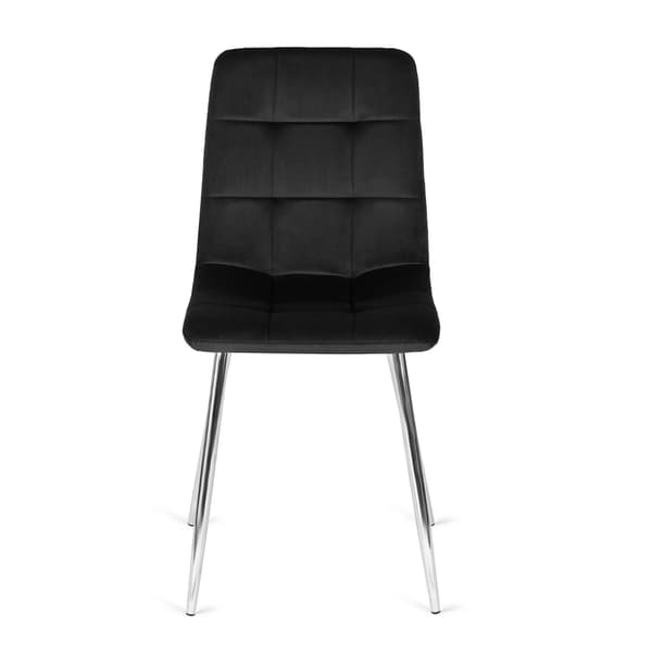 CESAR Polstret Spisebordsstol Sort Velour Moderne Loft