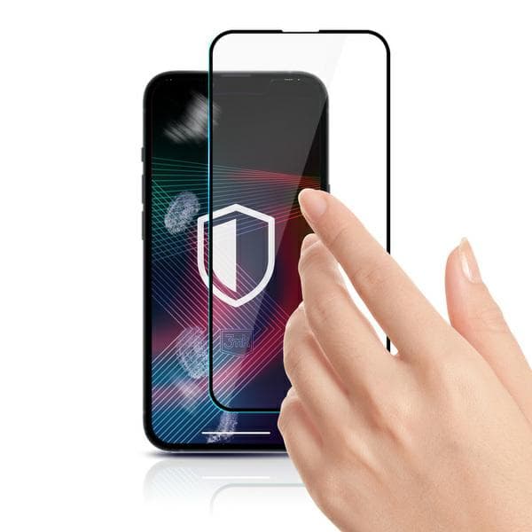 3MK HardGlass Max Lite hærdet glas til iPhone 14 Pro, sort ramme