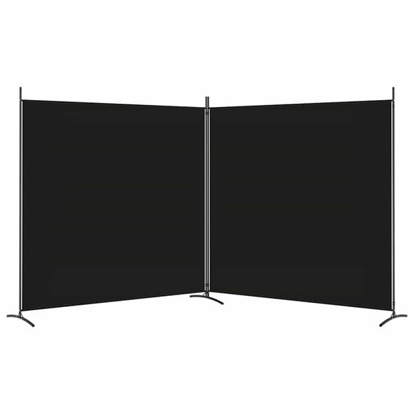 vidaXL 2-panels rumdeler sort 348 x 180 cm stof