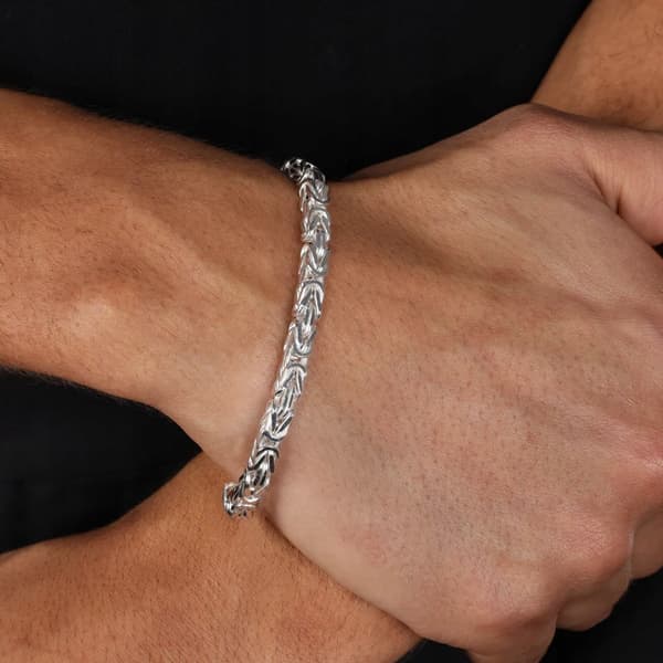 HERRSILVERARMBAND ROYAL 925 SILVER DIAMANTARMBAND