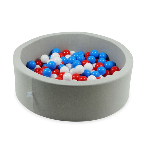 Leksaksbollar ø7cm 300st vita, röda, blå