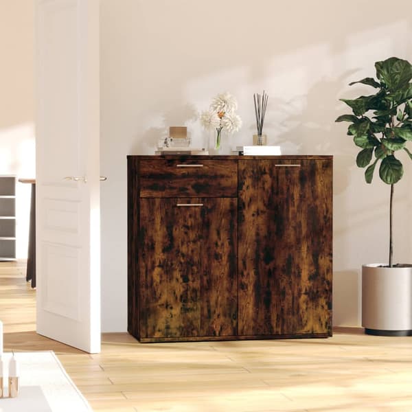 vidaXL skab røget eg 80x36x75 cm