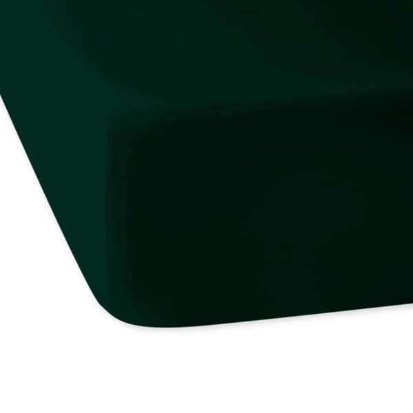 Bomullslakan 120x200 slätt satin flaskgrönt