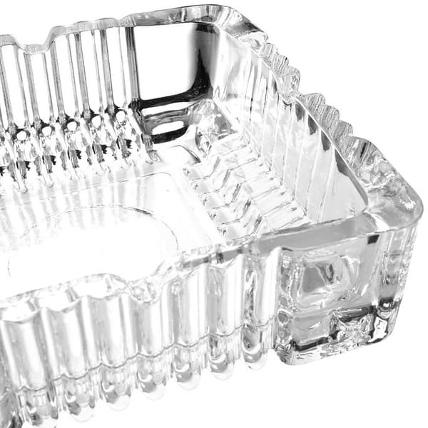 Askkopp glas kvadratisk 10,5x10,5x3,5 cm