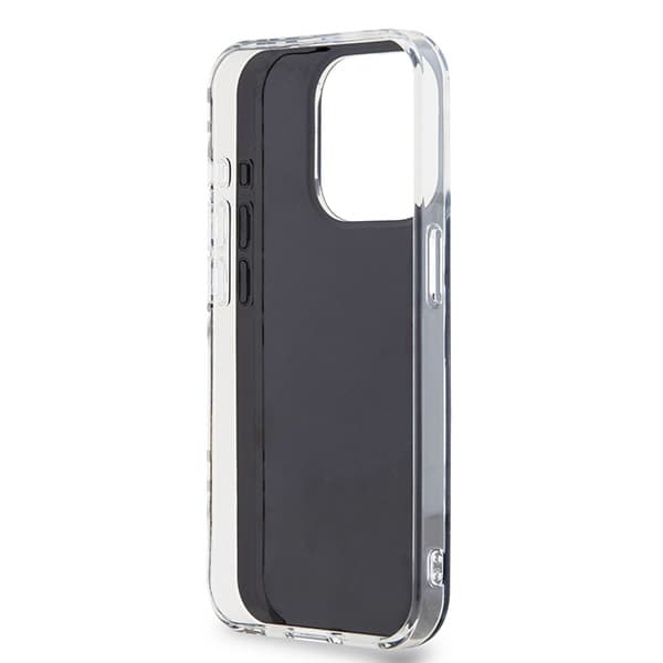 DKNY IML Ternet Mono Mønster Etui til iPhone 15 Pro, Sort