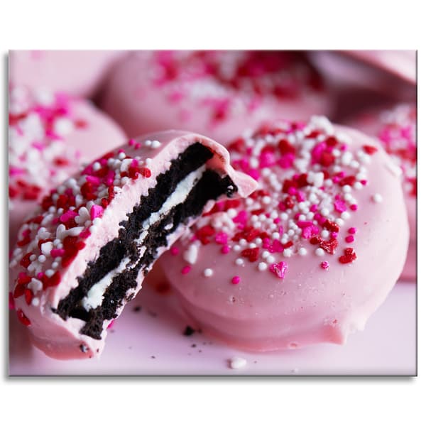 Lærredstryk Køkken Pink Cookies 100x80